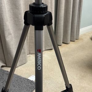Ambico Adjustable Camera Tripod Aluminum w/ Pan Tilt Handle Lightweight Stand